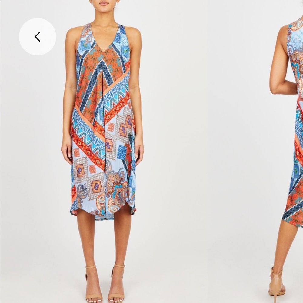 Glamorous Print Scarf Cover-Up Dress Size Small